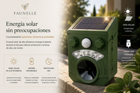Faunelle® Guardian Solar – Ahuyentador Ultrasónico Solar para Gatos y Pequeños Animales
